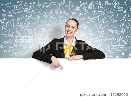 Businesswoman presenting something Businesswoman presenting something 13292030