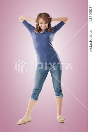 Excited Asian young girl Excited Asian young girl 13293084