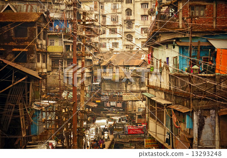 Electricity Lines on the Streets of an Asian City 13293248