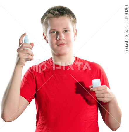 teenager with a cream for a problem youthful skin, against spots teenager with a cream for a problem youthful skin, against spots 13293261