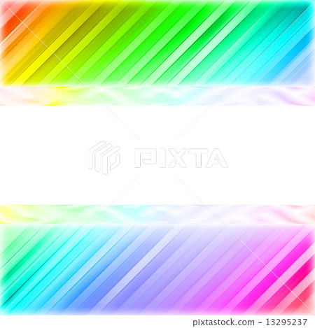 Blank white plate on the colorful diagonal lines background 13295237