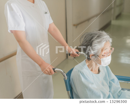 Senior and nurse 13296300