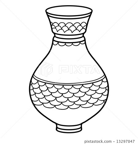 Coloring book (vase) 13297847