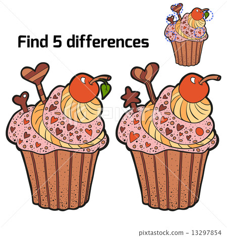 Find 3 differences (cupcake) Find 3 differences (cupcake) 13297854