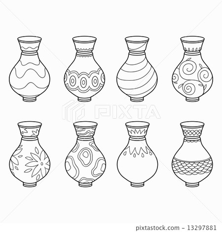 Coloring book (vases) 13297881