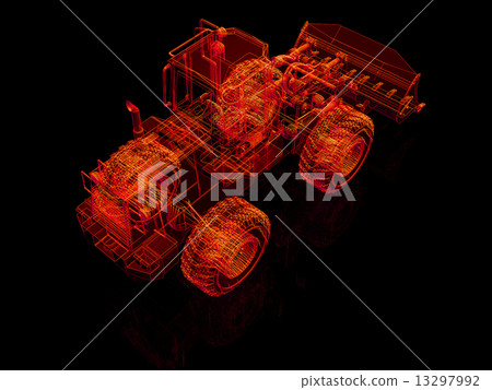 3d model bulldozer 13297992