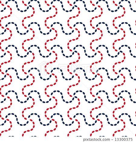 Sashimo風格背景·圖案之字形連接（紅色×藍色BG傳輸） 13300375