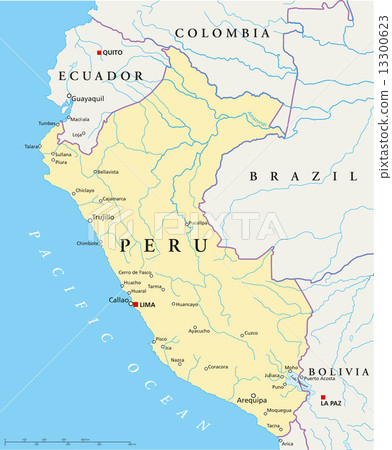 Peru Political Map 13300623