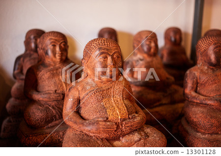 wood buddha statues figures in Thailand. 13301128