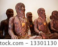 wood buddha statues figures in Thailand. 13301130