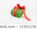 Holiday gift boxes decorated with ribbon isolated on white backg 13301136
