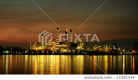 Morning scene of Oil refinery Morning scene of Oil refinery 13301344