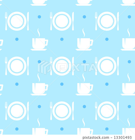 seamless background with meal signs  13301493