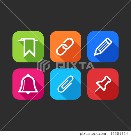 flat icons for web and mobile applications (flat design with long shadows) flat icons for web and mobile applications (flat design with long shadows) 13301534