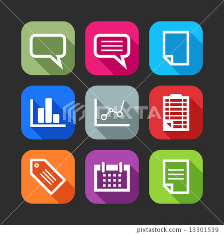 flat icons for web and mobile applications... - Stock Illustration ...