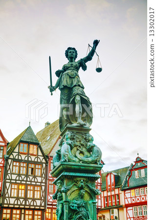 Lady Justice sculpture in Frankfurt, Germany 13302017