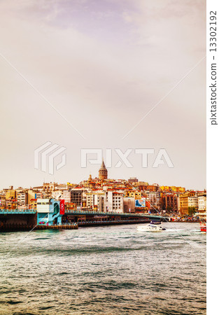 Overview of old Istanbul with Galata tower Overview of old Istanbul with Galata tower 13302192