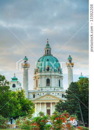 Karlskirche in Vienna, Austria in the morning 13302208