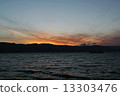 Evening view of Lake Suwa 13303476