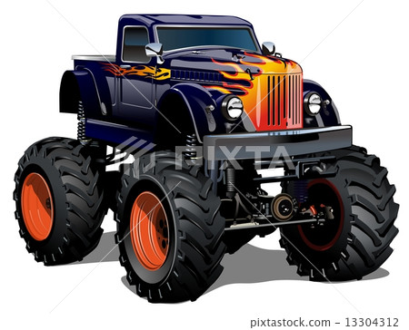 Cartoon Monster Truck 13304312