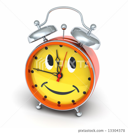 Alarm clock with smiley face 13304378