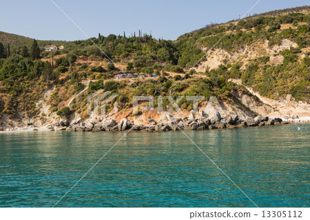 View from the sea to the island of Zakynthos 13305112