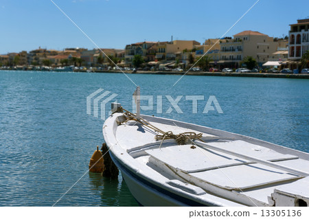 Rowing Boat in Zakythos harbour Rowing Boat in Zakythos harbour 13305136