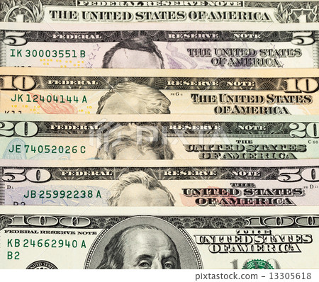 Heap of dollars, money background. 13305618