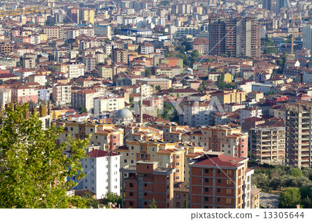 Istanbul's districts extend far from the city center 13305644