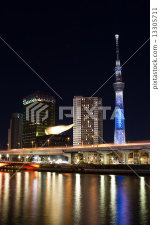 東京天空之樹三原彩燈（藍色） 13305711