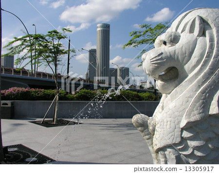 新加坡魚尾獅公園在2003年左右 13305917