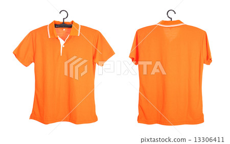 polo shirt template on hange isolated on white background 13306411