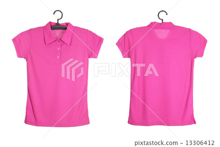 polo shirt template on hange isolated on white background 13306412