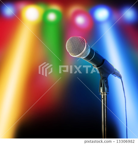 Microphone on stand 13306982