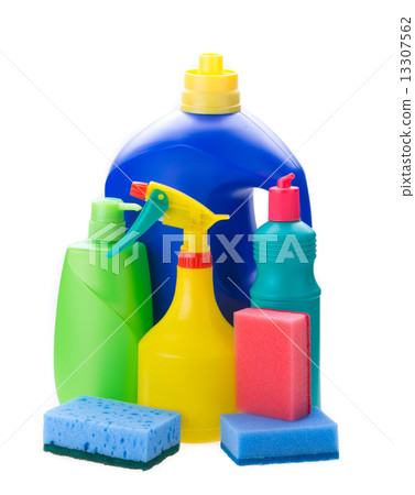 detergent bottles and sponges detergent bottles and sponges 13307562