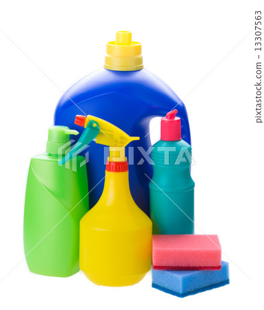 detergent bottles and sponges detergent bottles and sponges 13307563