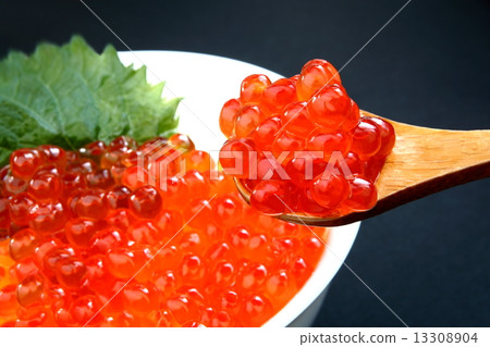 Ikura fish egg soaked in soy sauce 13308904