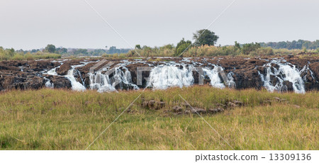 Victoria Falls panoramic view with zambezi river 13309136