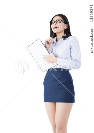 A young woman in a clinical OL clerical office A young woman in a clinical OL clerical office 13309371