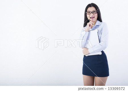 A young woman in a clinical OL clerical office A young woman in a clinical OL clerical office 13309372
