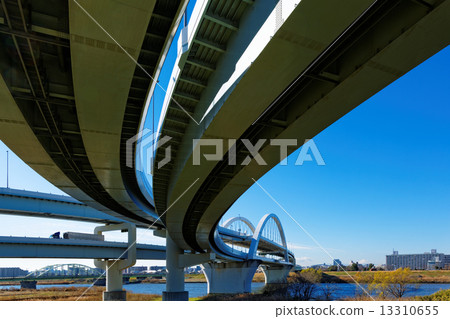 Jiangbei Junction and Goshiki Sakura Ohashi and Mt. Fuji 13310655
