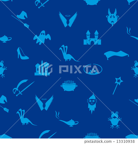 blue simple fairy tales theme seamless pattern eps10 blue simple fairy tales theme seamless pattern eps10 13310938