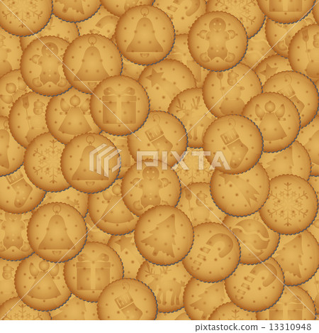 christmas brown biscuit with symbols seamless pattern eps10 christmas brown biscuit with symbols seamless pattern eps10 13310948