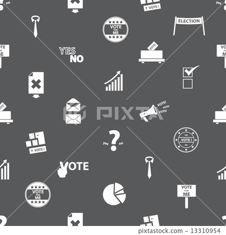 election simple icons seamless gray pattern eps10 13310954