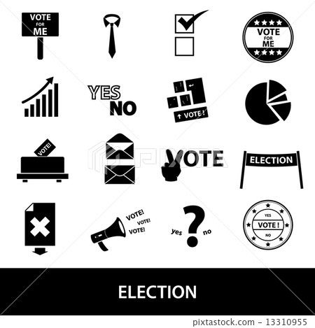 election black simple icons set eps10 election black simple icons set eps10 13310955