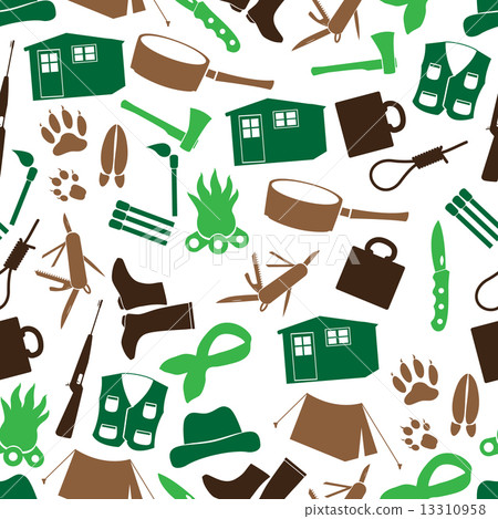 simple backwoodsman icons seamless pattern eps10 simple backwoodsman icons seamless pattern eps10 13310958