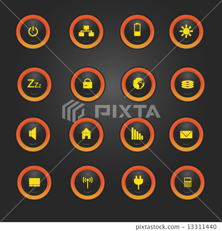 laptop and PC indication light buttons eps10 13311440