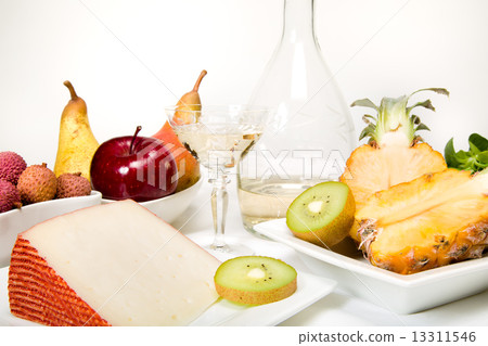 Fruit, cheese and wine 13311546