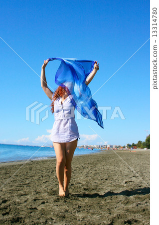 Woman on beach Woman on beach 13314780