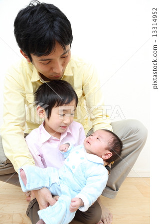 父母和孩子（嬰兒，兒童和爸爸） 13314952
